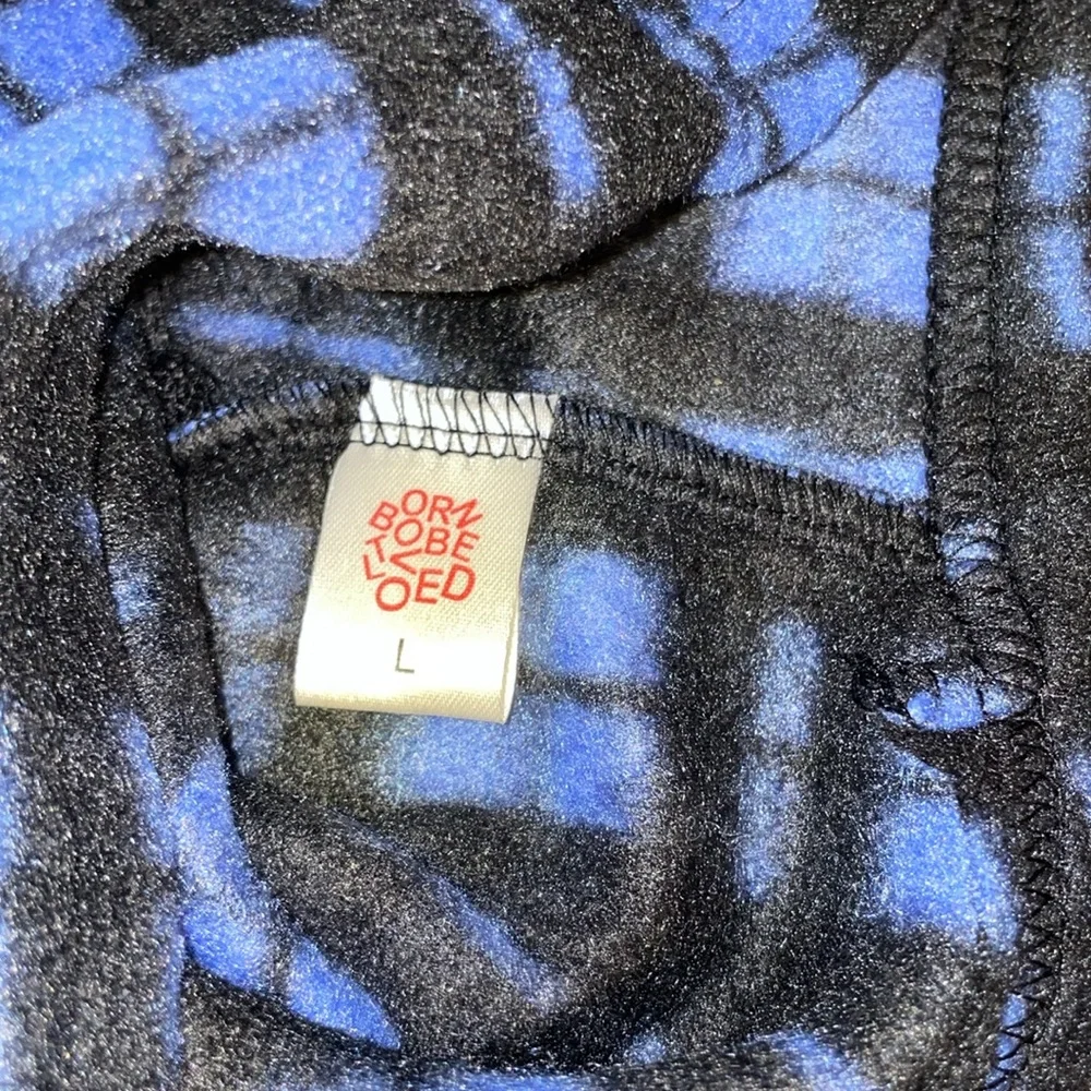 Born to Be Loved Large Dog K9 Fleece Pullover Vest Blue & Black (runs small)